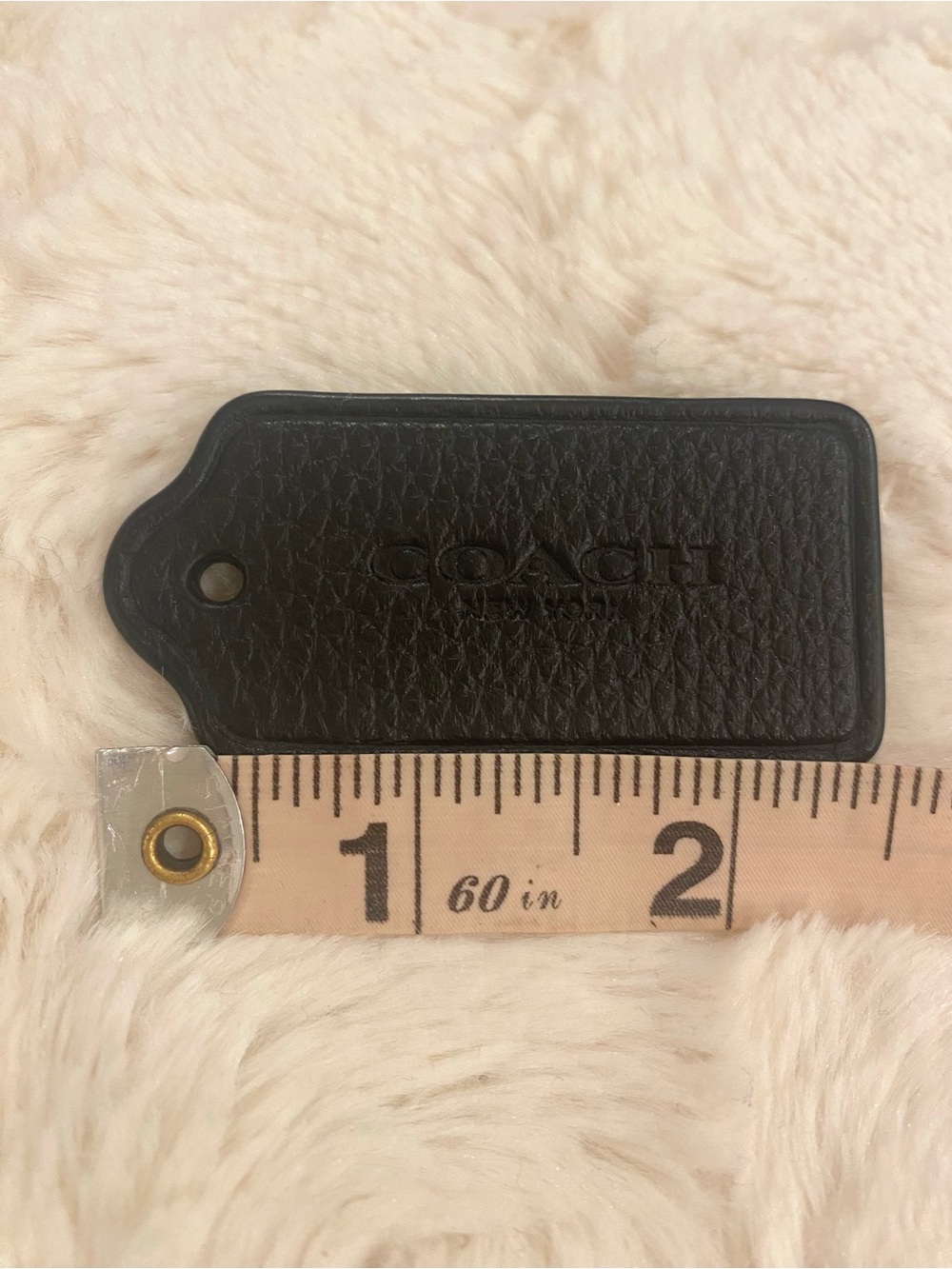COACH Hang Tag Bag Charm BLACK